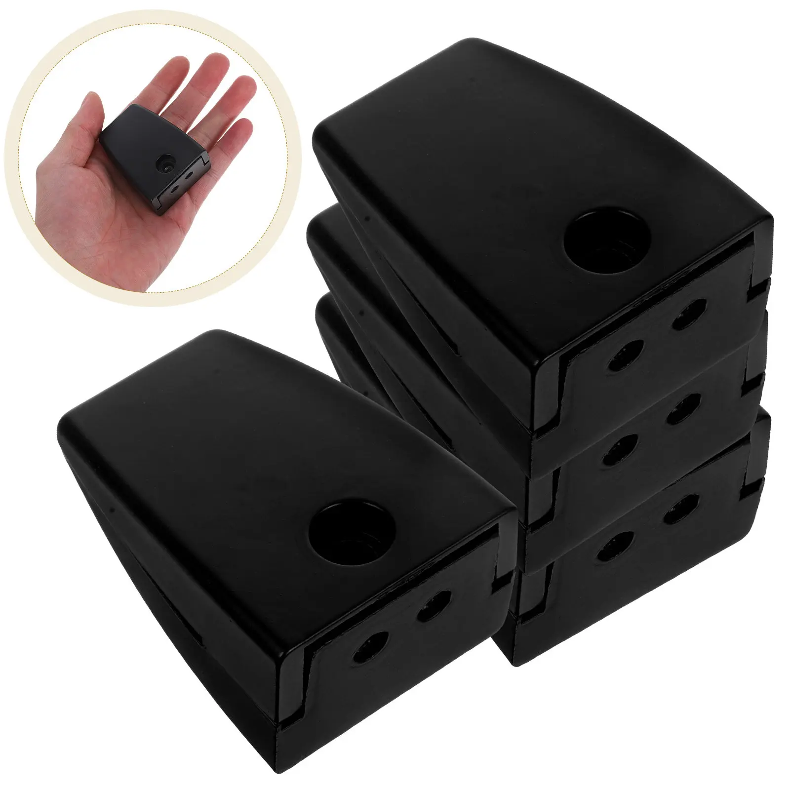 4Pcs Aluminum Alloy Desk Partition Clamp for Office Privacy Screen Support Holds Acrylic Glass Wood Panels Modern Sleek Design