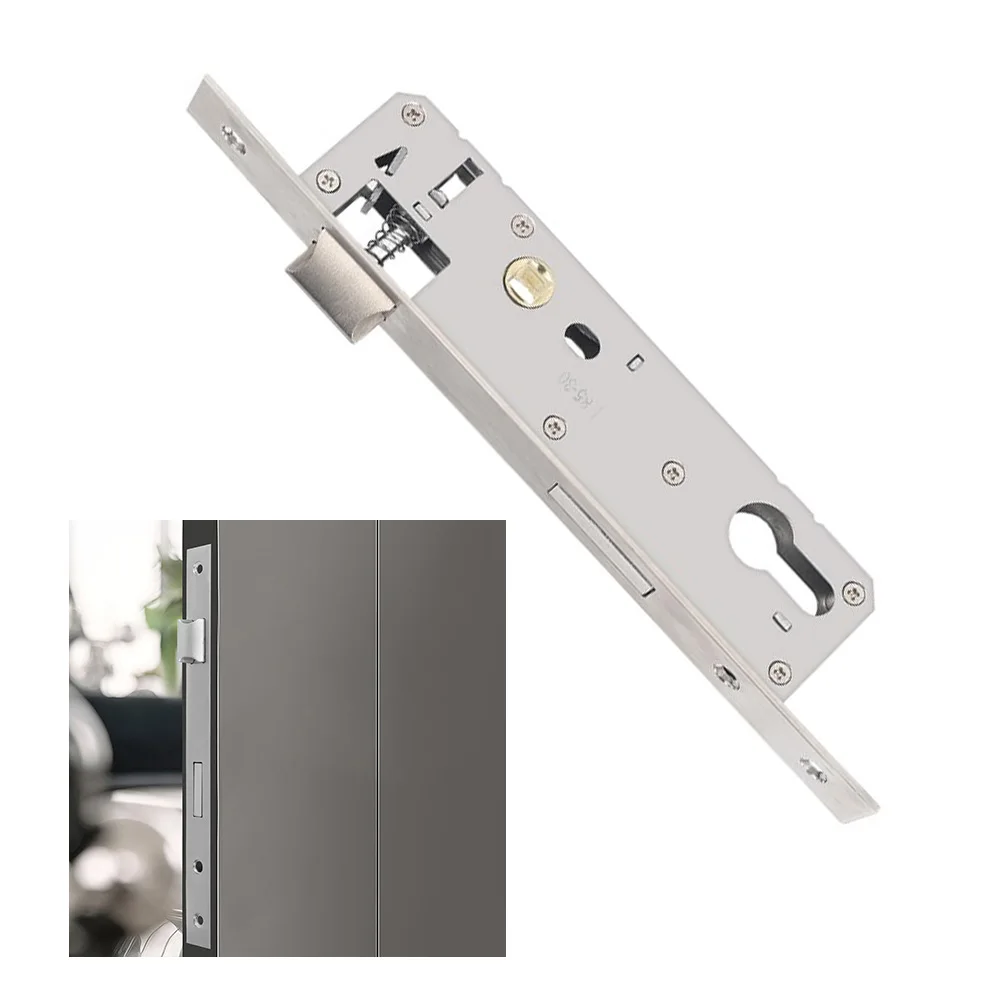 

85x25mm Mortice Lock for Garden and Interior Doors with Rotating Latch and U Shaped Lock Insert for Added Security
