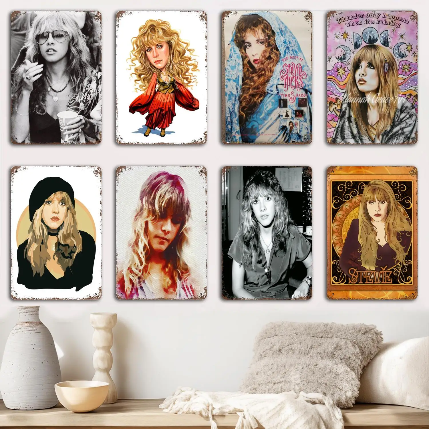 stevie nicks Metal Signs wall decor Vintage Tin Signs Captain Metal Poster Decor for Bar Pub Club Wall Decoration