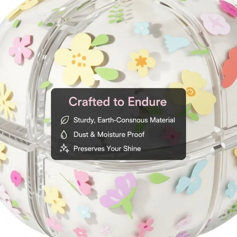 

8 Grid Magnetic Folding Flower Storage Box For Anti-oxidation Earrings Studs Necklaces Rings Jewelry Mini Portable Jewelry Bag