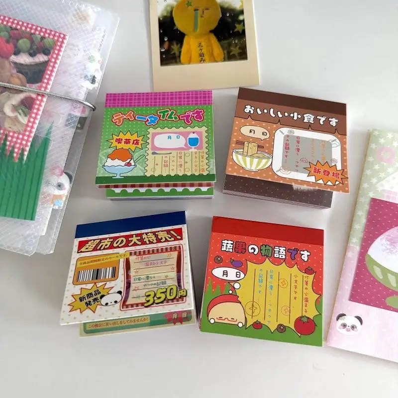 50Sheets Japanese Style Ancient Self-adhesive Sticky Notes Message Stickers Kawaii Scrapbooking Note Stationery Supplies