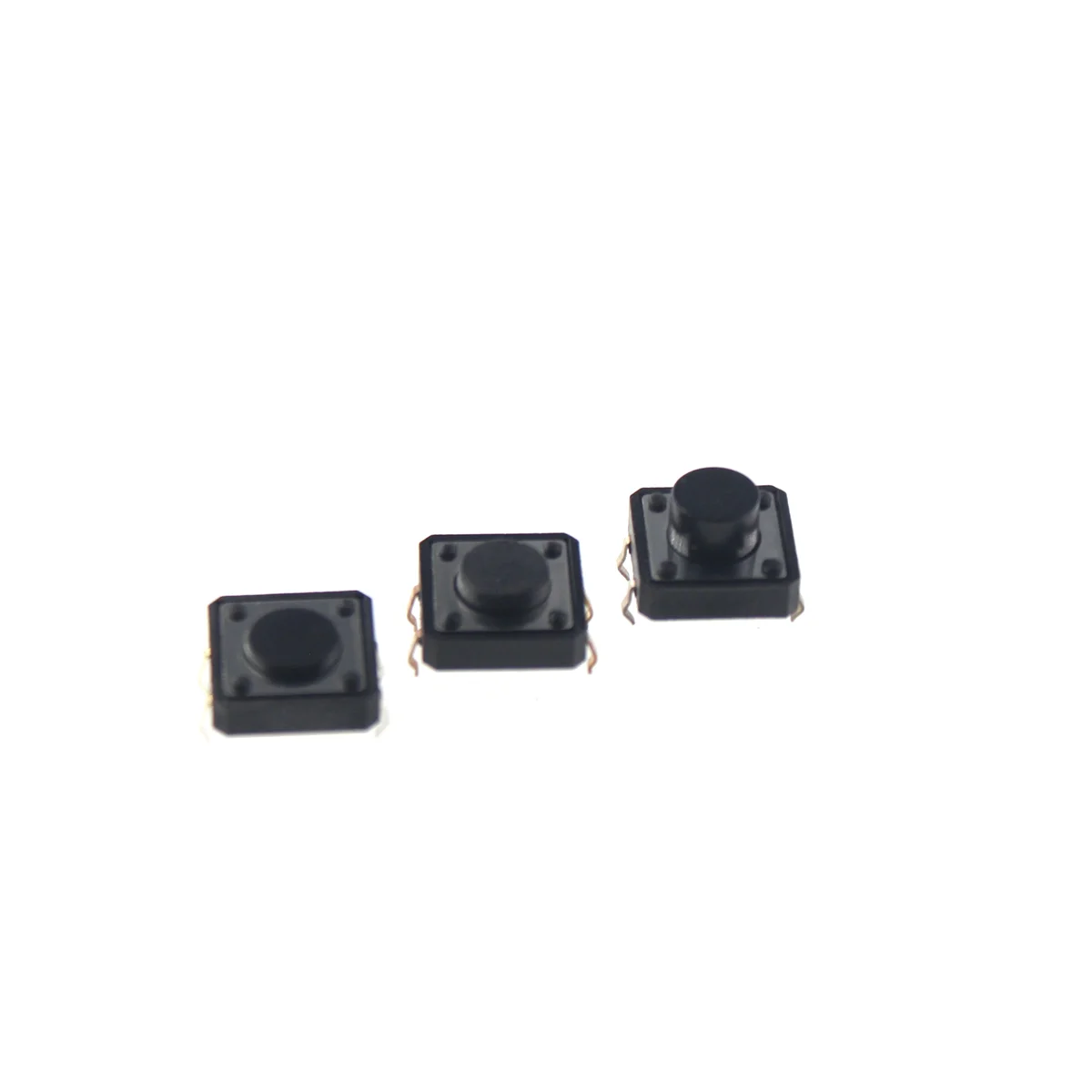 50pcs Switch 12*12 4Pin DIP Self-reset Momentary Tactile Tact Push Button 12x12x4.3/5/5.5/6/7/7.5/8/8.5/9/9.5/10/11/12/13/15mm