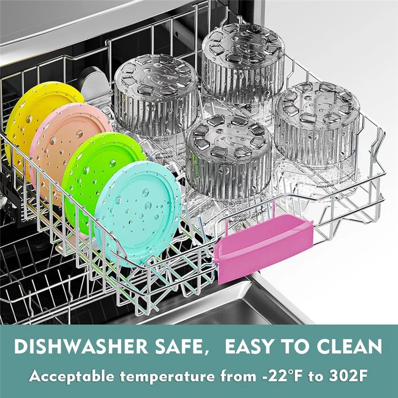 

ABJY-Replacement For Ninja Creami Pints And Lids - 4 Pack NC501, Compatible With Ninja NC501 NC500 Series Creami Deluxe