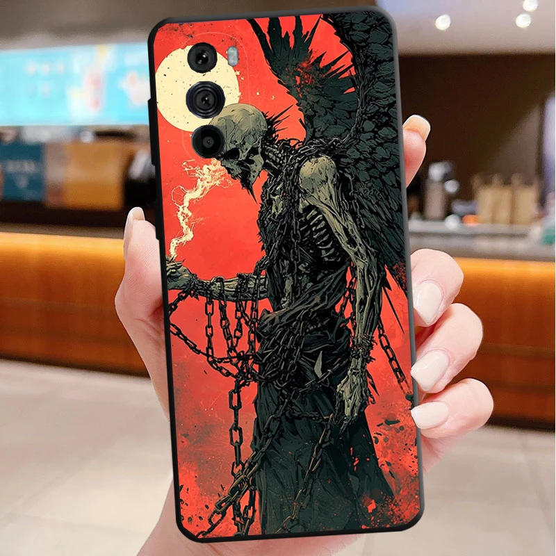 

Skeleton Art Phone Case For Motorola Edge 50 40 Pro 60 50 40 30 Ultra Neo Fusion Moto G Play G Stylus G Power G