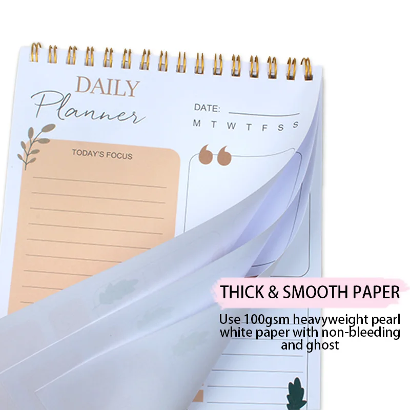 Undated Daily Planning Notebook - Detachable daily planning notebook for easy organization and planning of work schedules