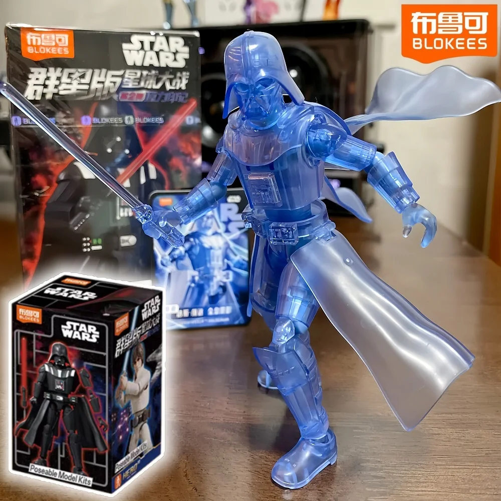 

New Blokees Star Wars Galaxy Version 02 Blind Box Darth Vader Luke R2d2 Action Figure Assembled Poseable Model Toys Gifts