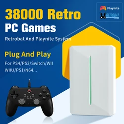 휴대용 500G 레트로 게임 하드 드라이브 (PS3/PS2/PS1/스위치/WII/N64/SNES 플레이나이트&레트로뱃 에뮬레이터 게임용 HDD, 38000개 이상의 게임 포함)