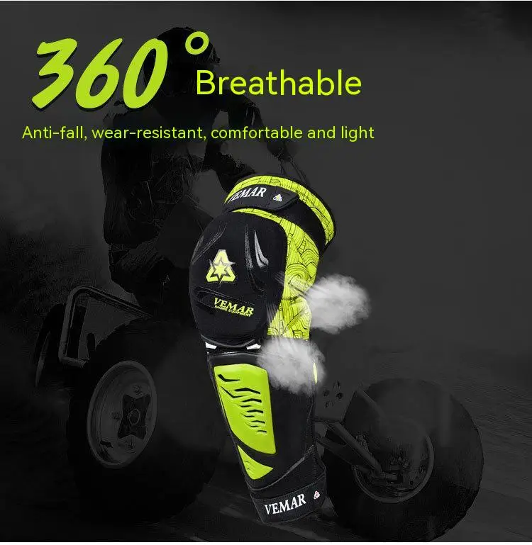 Motorcycle Riding Kneepads Comfortable Breathable Motocross Kneepads Shock-absorbing Anti-fall Motorbike Kneepad High Elasticity