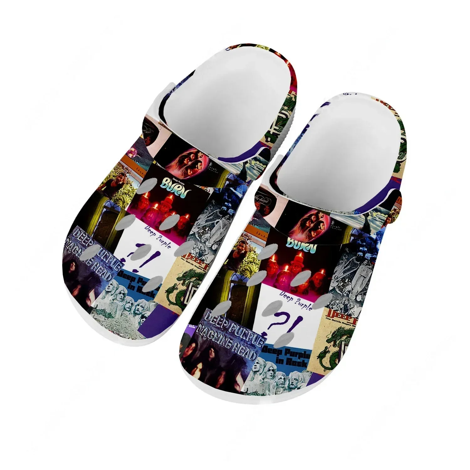 Deep Purple Water Shoes Men Women Teenager Comfortable Fashion Home Garden Clogs Custom Sandals Beach Breathable Hole Slippers