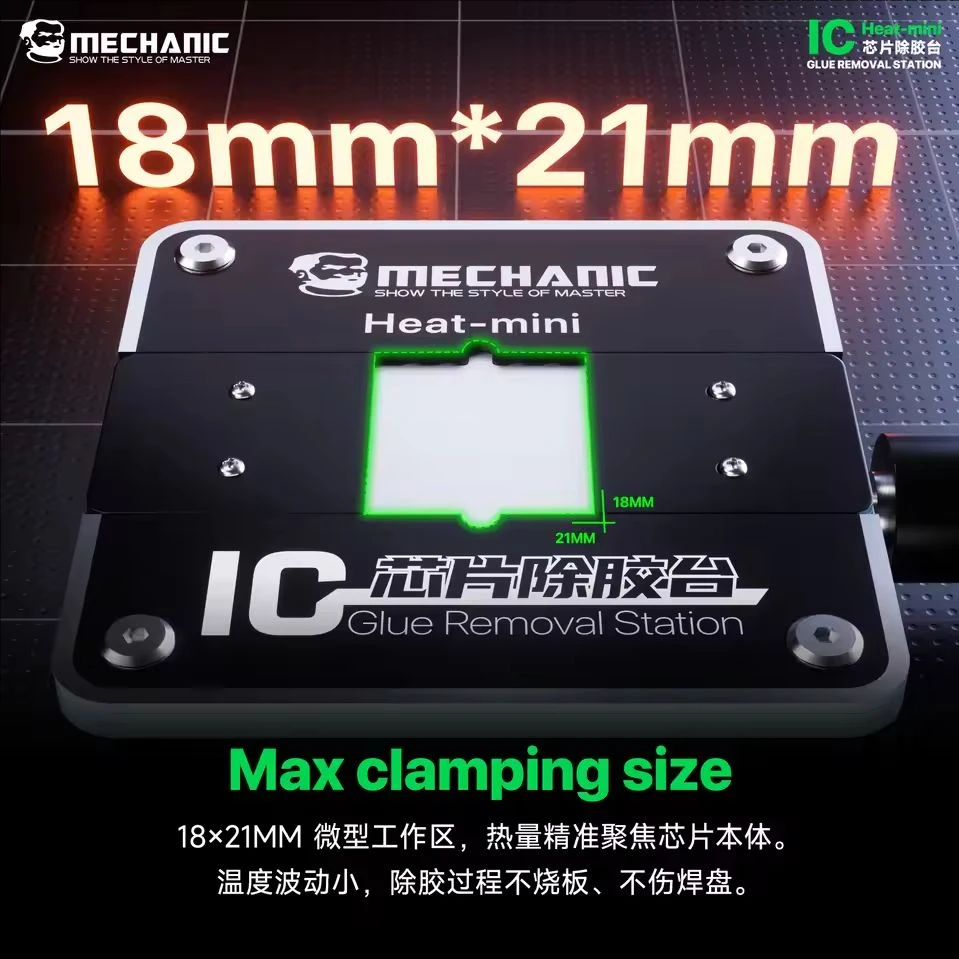 MECHANIC Heat-mini CPU Heating Platform Degumming Station For IC Chip Desoldering Station Preheater Glue Removing Tools