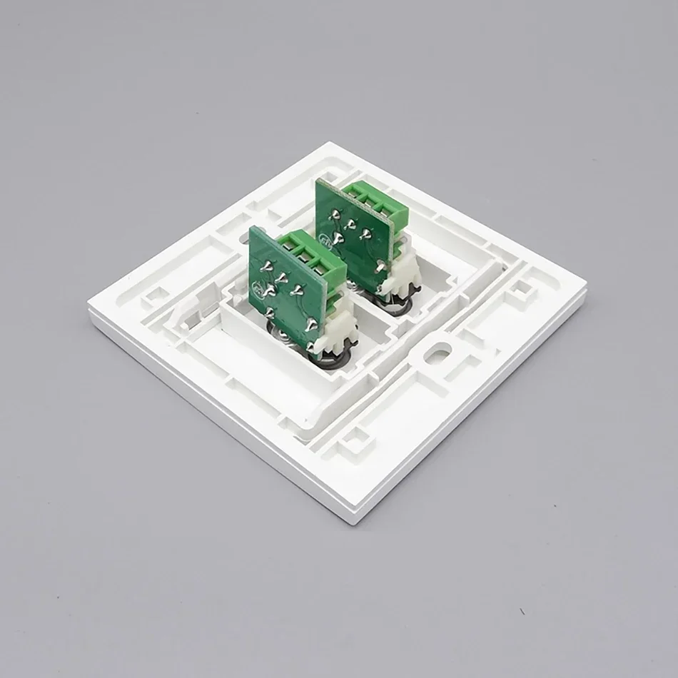 RCA Audio Panel 86 Type Wall Mount Plate Audio Socket ABS Dual Multimedia AV Socket Perfect for Hotel Classroom Home Improvement