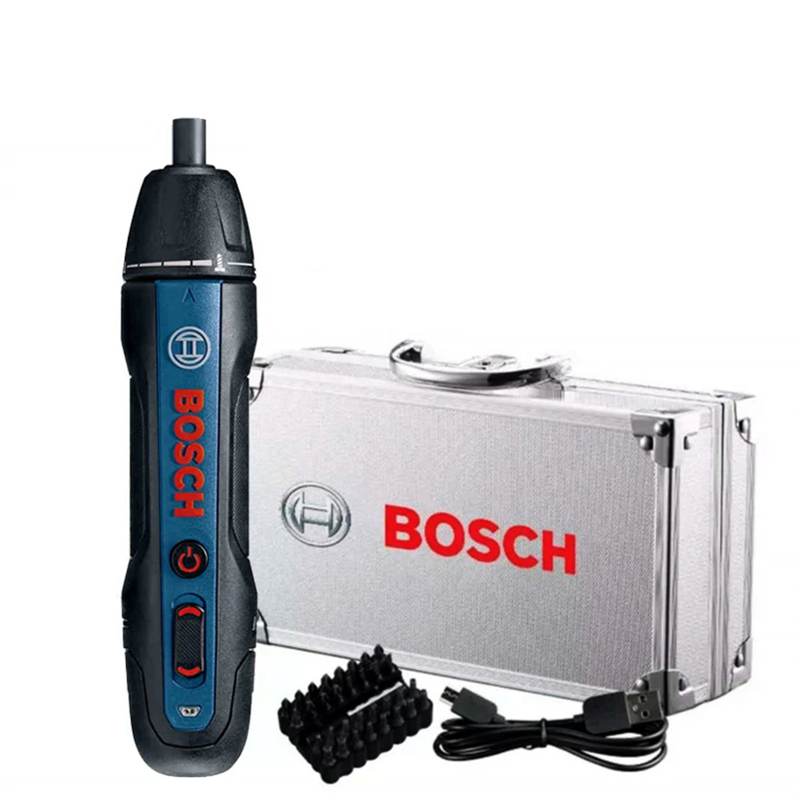 Bosch GO 1/2 Professional Cordless Screwdriver Kit Rechargeable USB Electric Screw Driver Hand Drill Upgraded Metal Tool Box Set