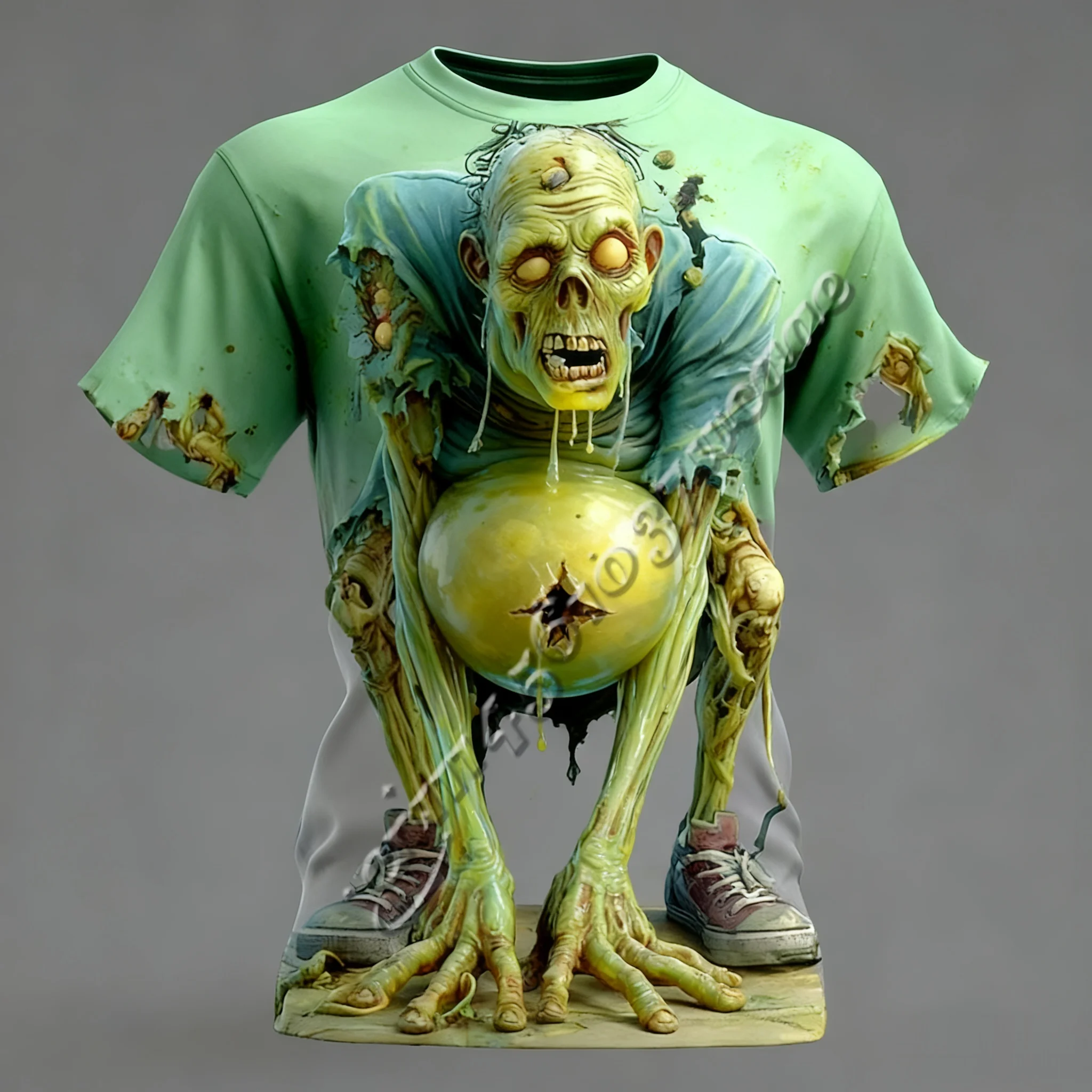 NEW Halloween Zombie Theme T‑Shirt Collection Unisex Horror 3D All‑Over Print Crew Neck Short Sleeve Party Top FamilyMatching