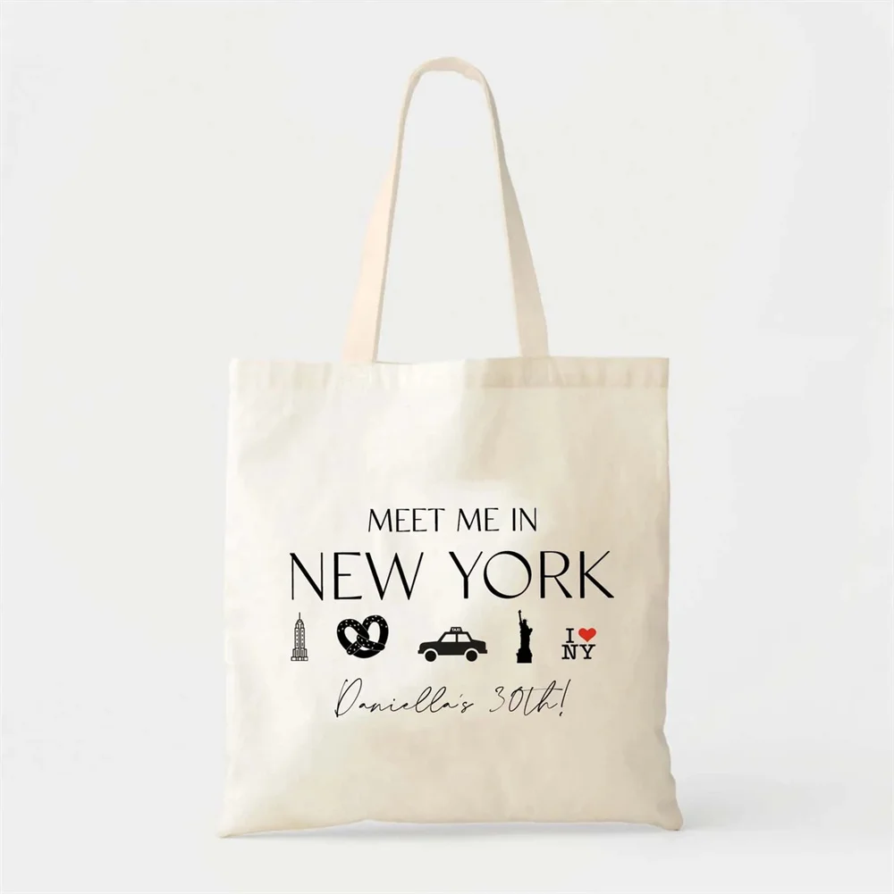 Meet Me in New York - New York Tote - State Tote Bag - Location Tote Bag - New York Bachelorette - I LOVE NY - New York Vacation