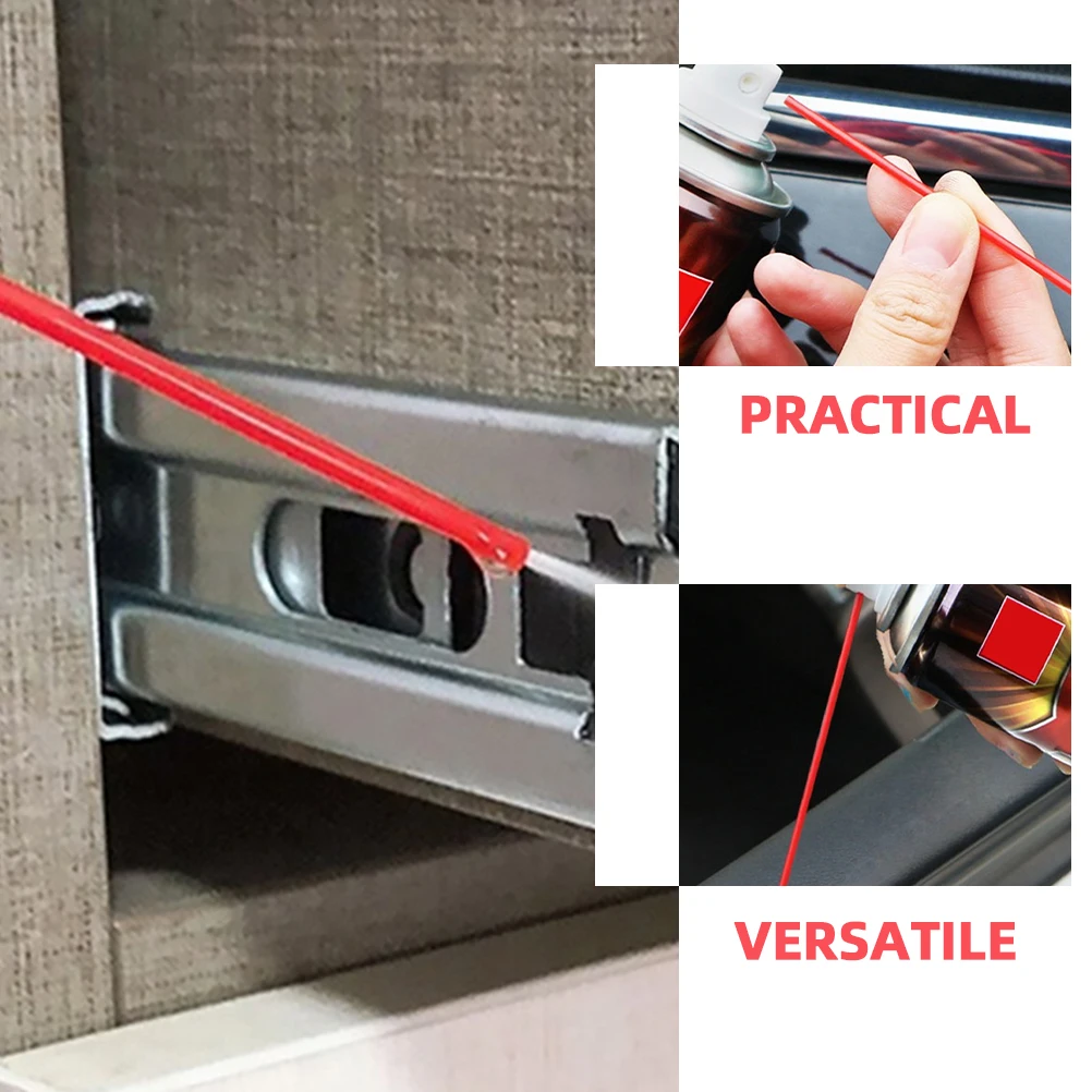 

200pcs Rust Removal Spray Pipe Nozzle Sprayer Plastic Nozzles Tube Can Replacement PP Adapter Tips Extension Long