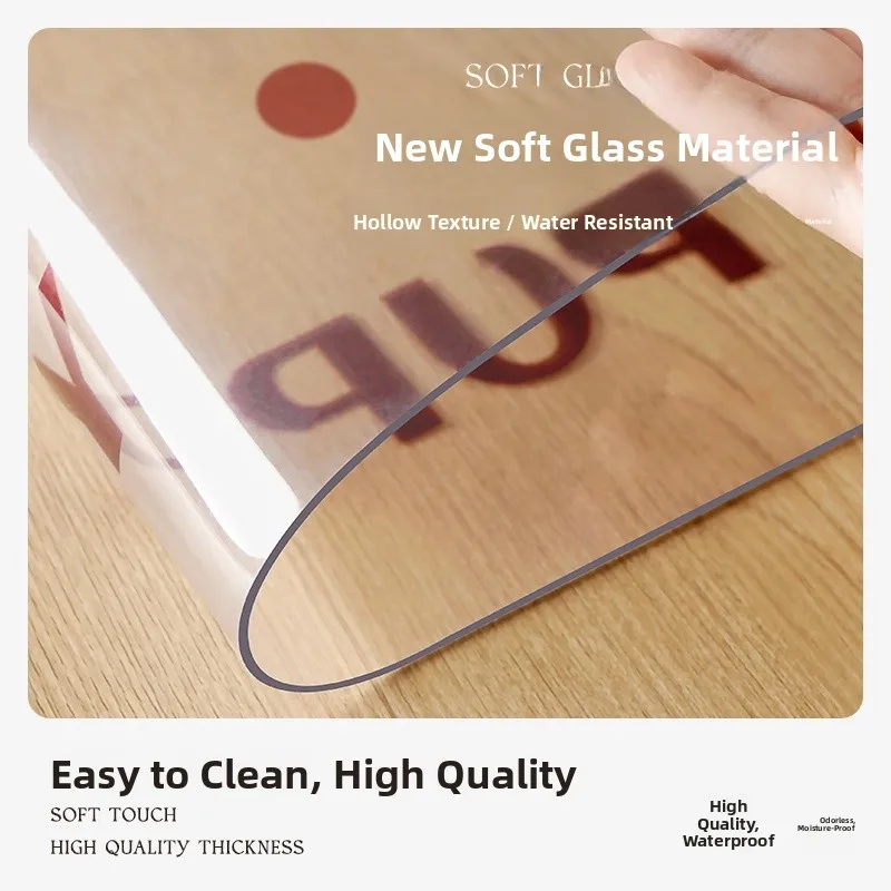 

Мягкий стеклянный прозрачный вращающийся коврик для стула из ПВХ, современный простой коврик для домашнего использования, спальня, кабинет, защитная подставка для деревянного пола