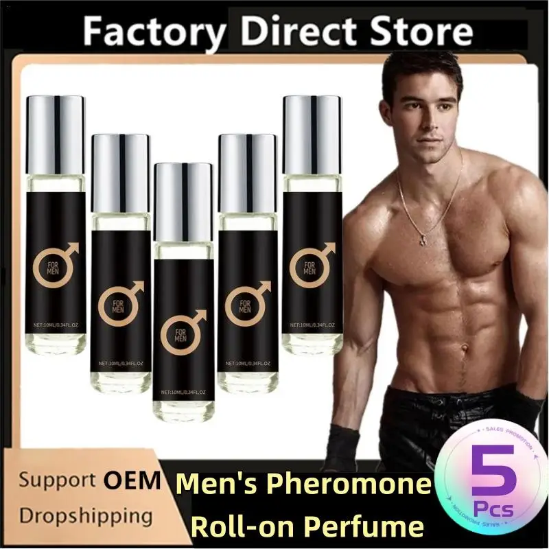 

5Pcs Portable Intimate Partner Roll-on Perfume Pheromone Perfume Stimulates Flirtation Perfume Natural Gentle Perfume For Men