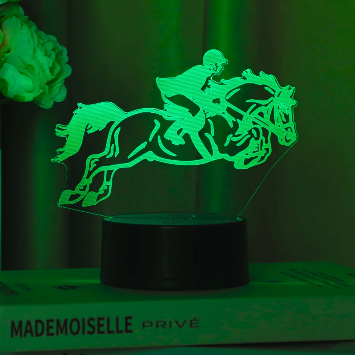 

Ночник для верховой езды с визуальным 3D-эффектом, креативный светильник для рабочего стола и спальни, ночник для украшения комнаты