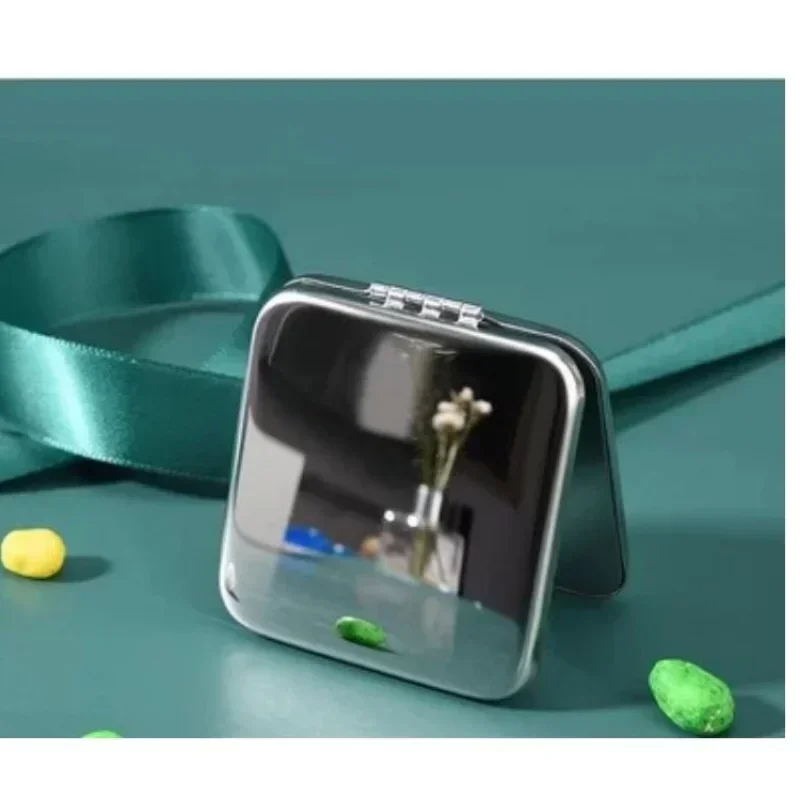 Ultradünner, tragbarer, unzerbrechlicher, bruchsicherer, faltbarer Make-up-Spiegel aus Edelstahl für den persönlichen Gebrauch, Reisen, Camping