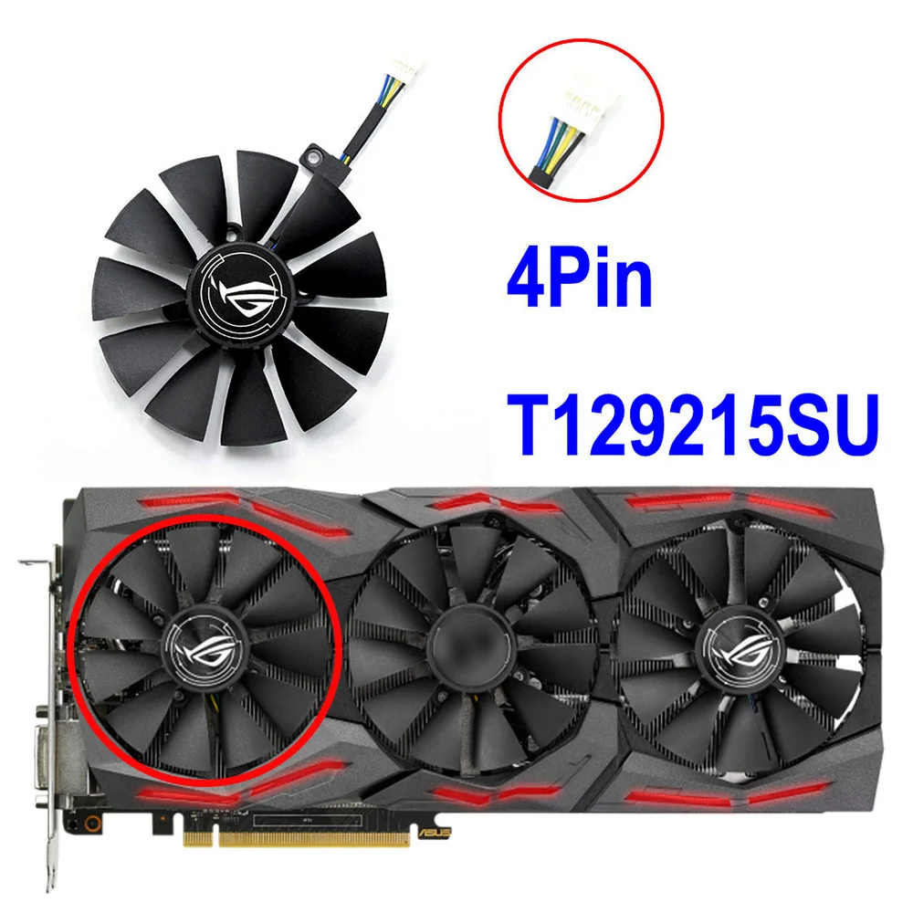87MM T129215SU 6Pin GTX1060 Video Card Fan Replacement For ASUS