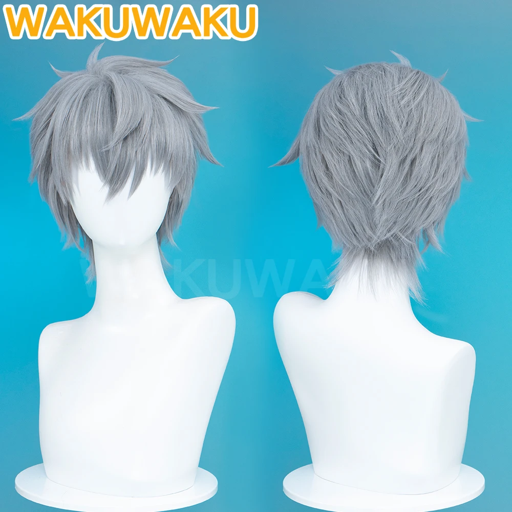 Till Wig Anime Alien Stage Cosplay Wig WakuWaku Men 30cm Short Hair Till Choker Tattoo Ear Clips Heat Resiatant Hair Free WigCap