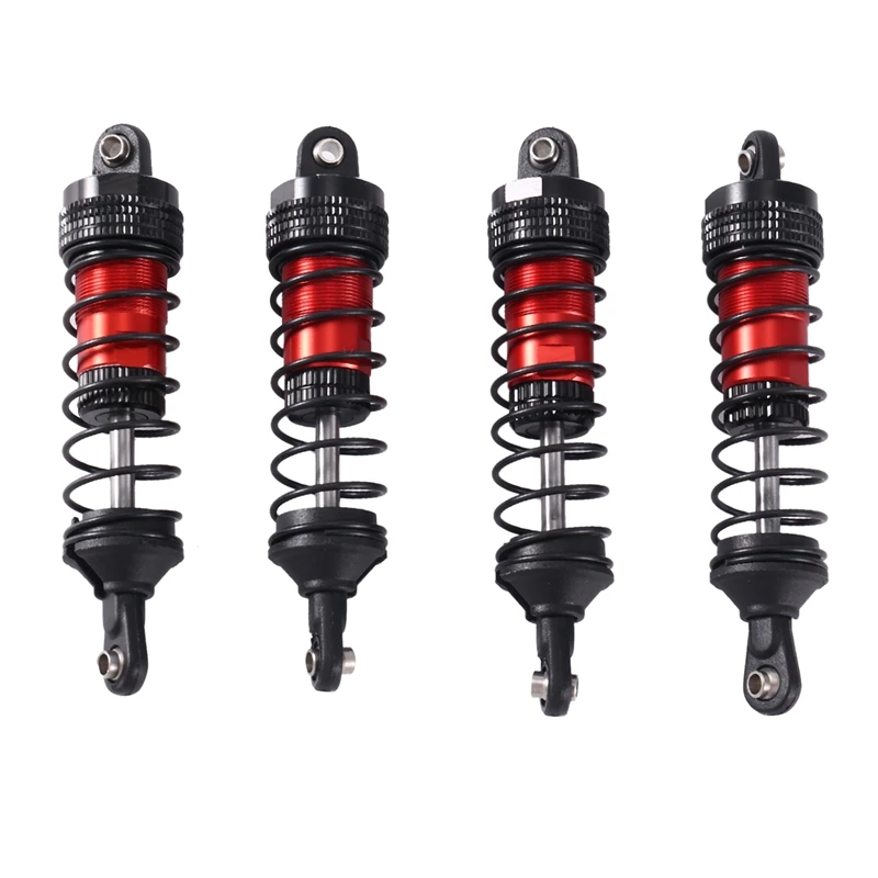 4Pcs Metal Front And Rear Shock Absorber For Wltoys 144001 144010 124007 124016 124017 124019 RC Car Upgrade Parts