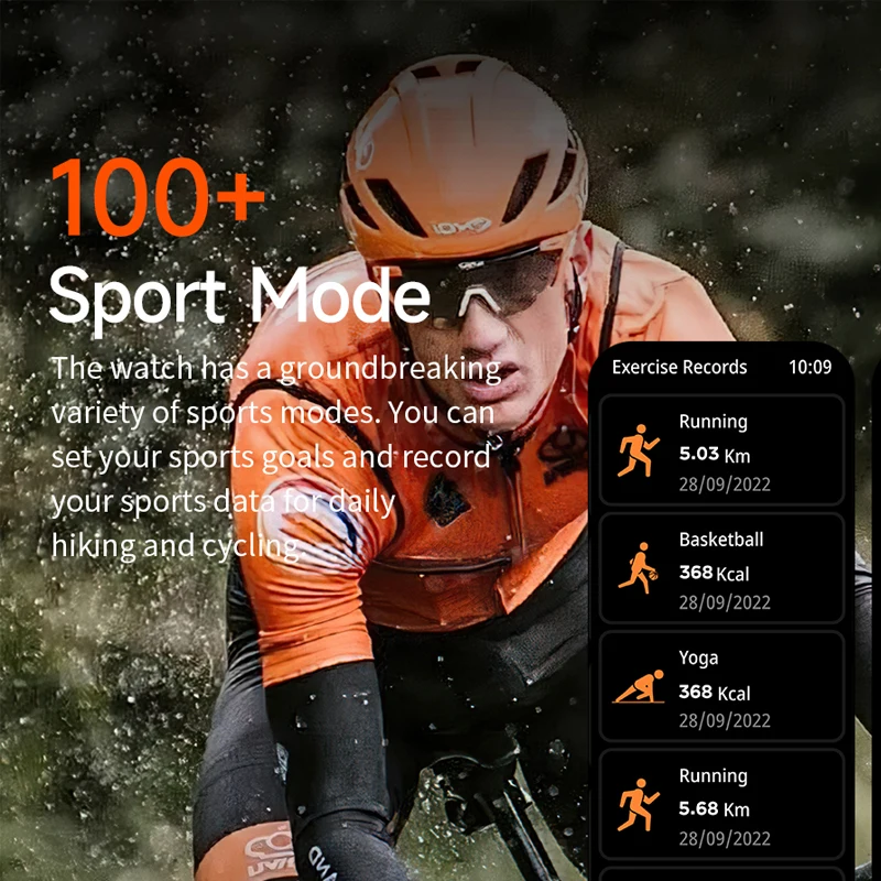 Neue Smart Uhr Mode Outdoor Sport Armbanduhr 1,97'' AMOLED Display Männer Frauen Armbanduhr BT Anruf Flash Licht Smartwatch