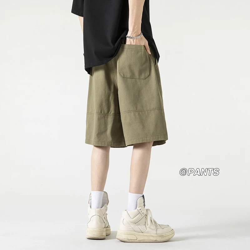 

Мужские летние модные свободные повседневные брюки-карго из хлопка с прямыми штанинами, дышащие и удобные, в стиле милитари