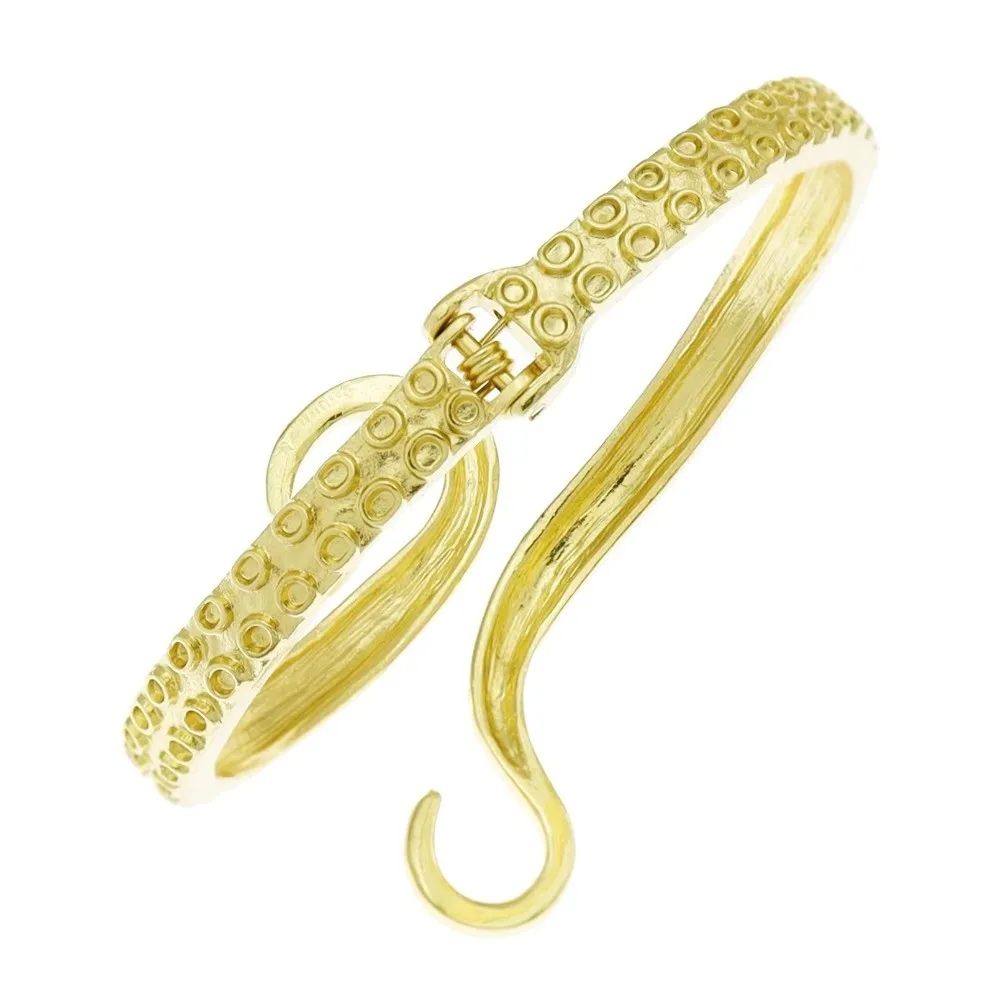 Hinged Vintage Octopus Gothic Bracelet Gold Silver Plated Octopus Tentacles Cuff Bracelet Antique Carve Gothic Bangle For Women