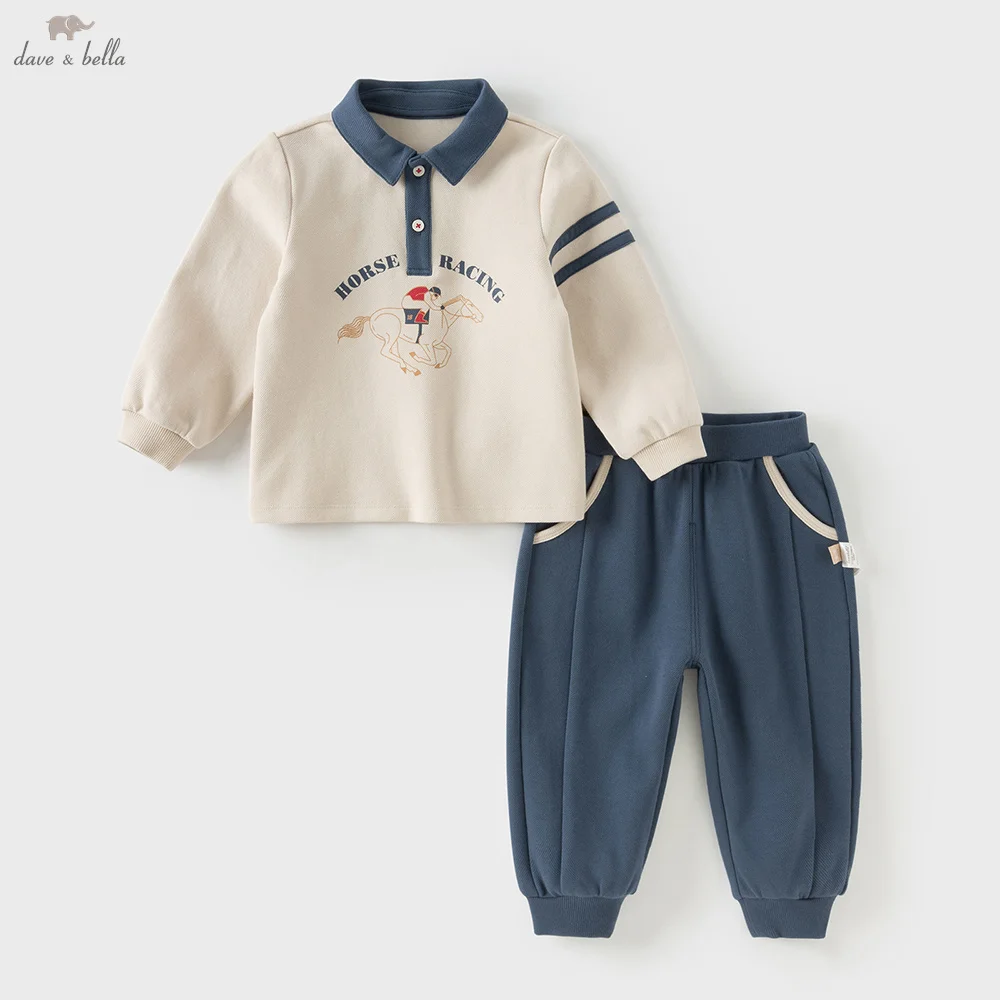 

Dave Bella Children Autumn Spring Polo T-shirt Trousers Suits Boys Pullover+Pant 2Pcs Sets Costume Tracksuits Clothes DB3253484
