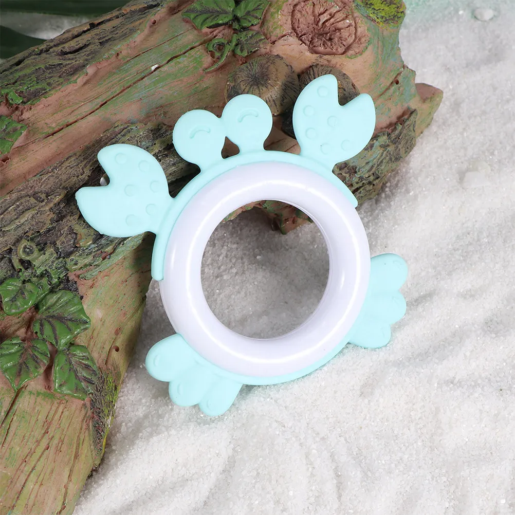 4Pcs Baby Plastic Molar Teethers Soft Safe Chewing Rings for Infant Teething Massage Grasp Shake Rattle Baby Teether