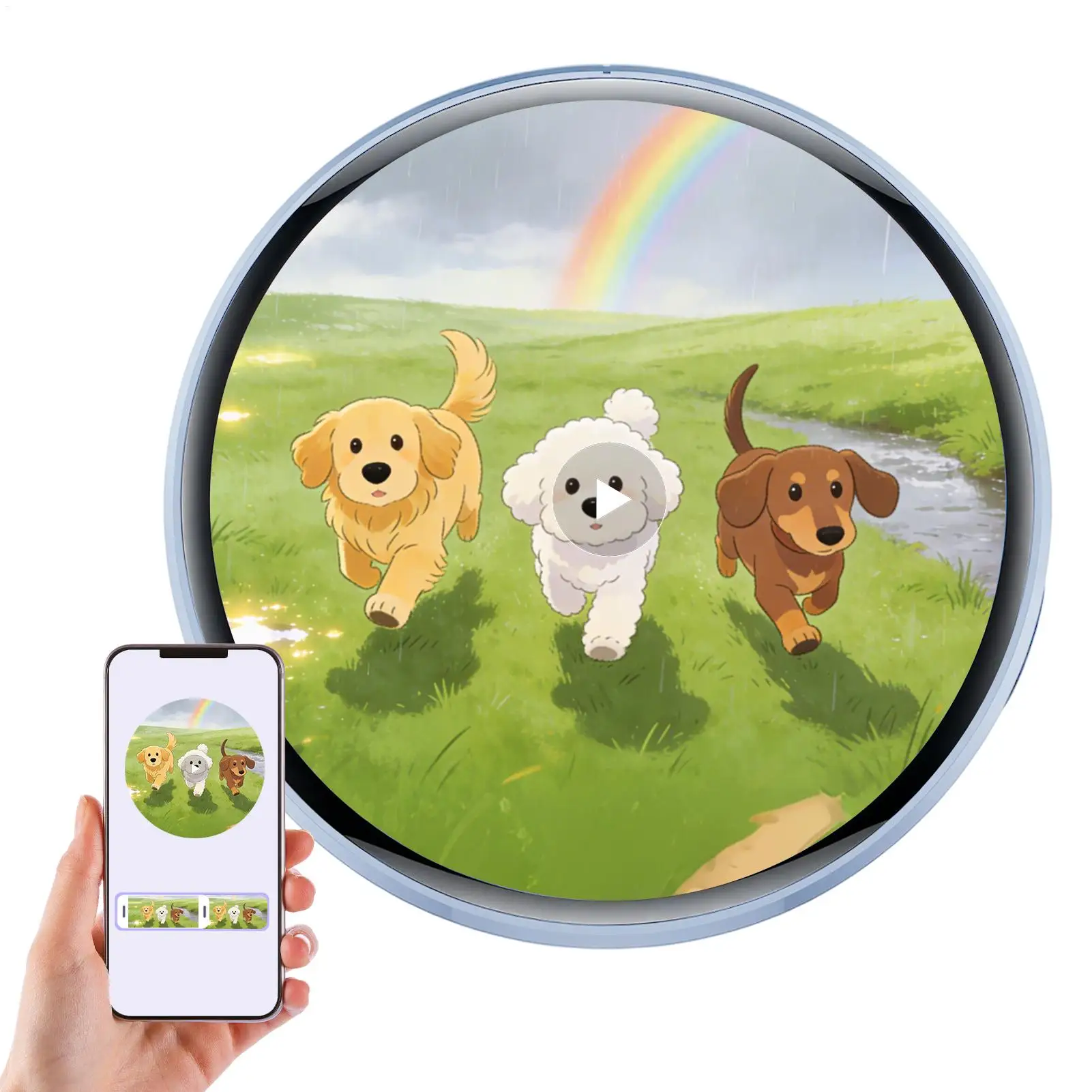 

1.7inch Digital Photo Display screen Electronic Badge HD Touchscreen Brooch Electronic Badge Anime Pins for Backpacks Boys Girls
