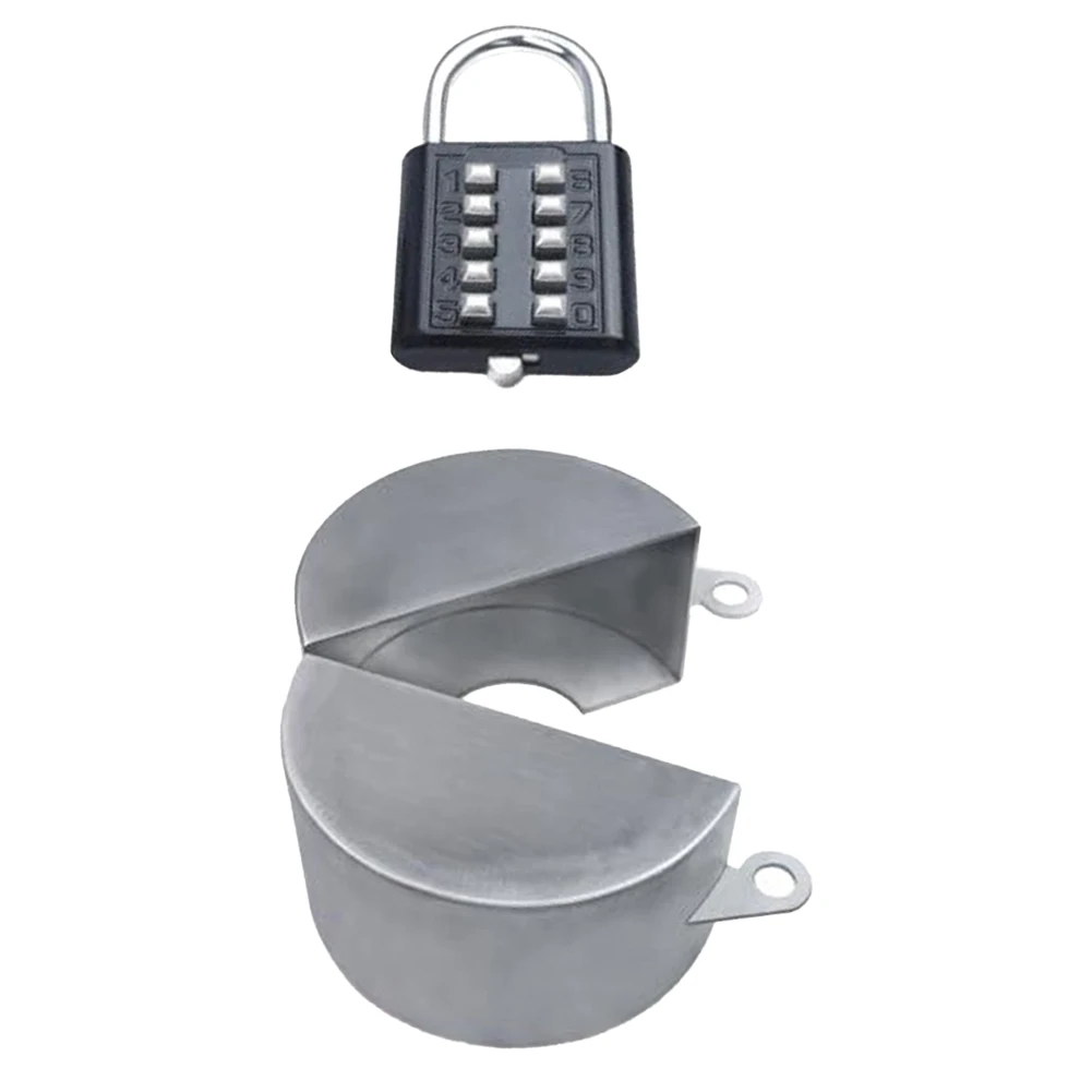 

Secure Combination Lock for Outdoor Water Spigot and Hose Bib Stainless Metal Cover Fits Standard Garden Faucet Handles