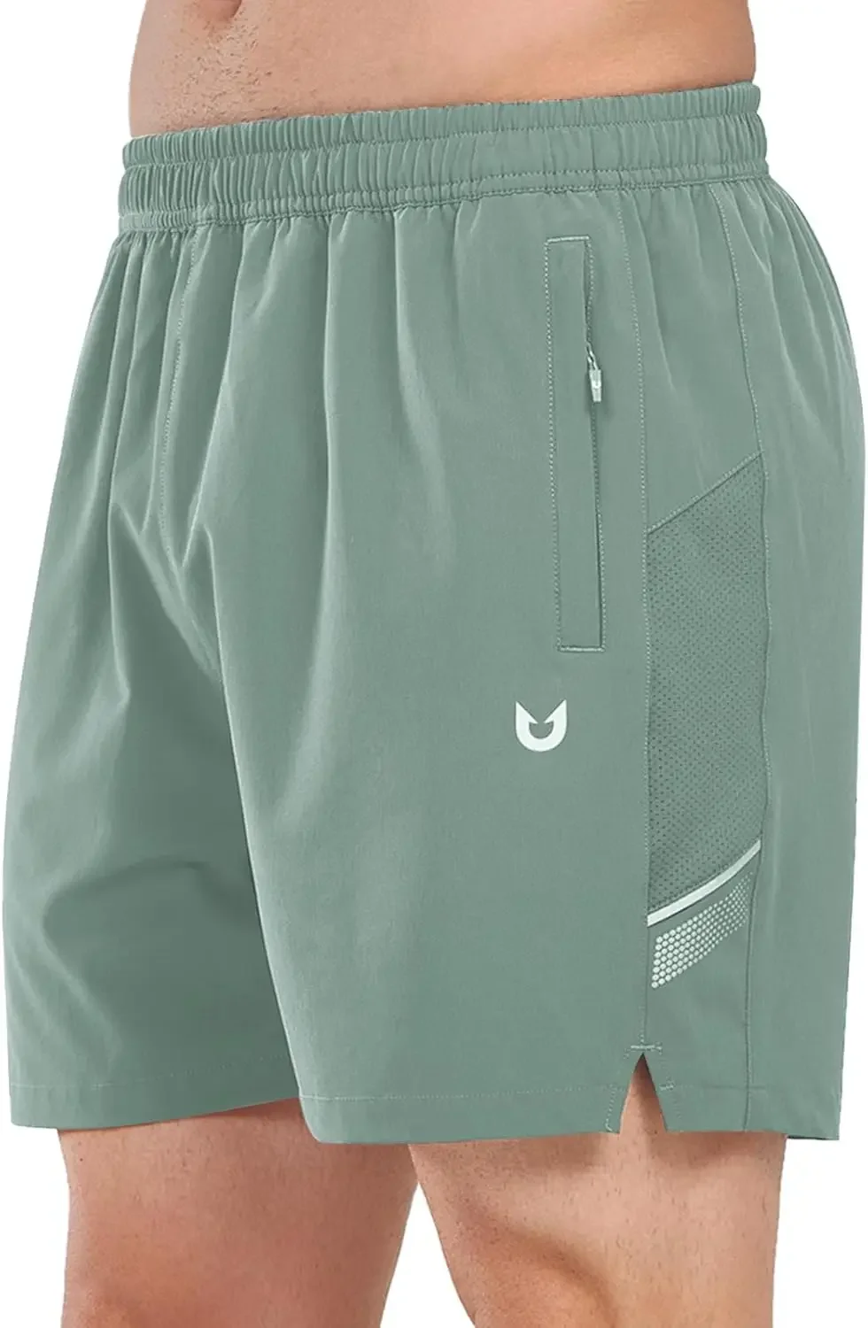 

Men's Athletic Running Shorts 5' Quick Dry Lightweight with Zip Pockets Gym Workout Active