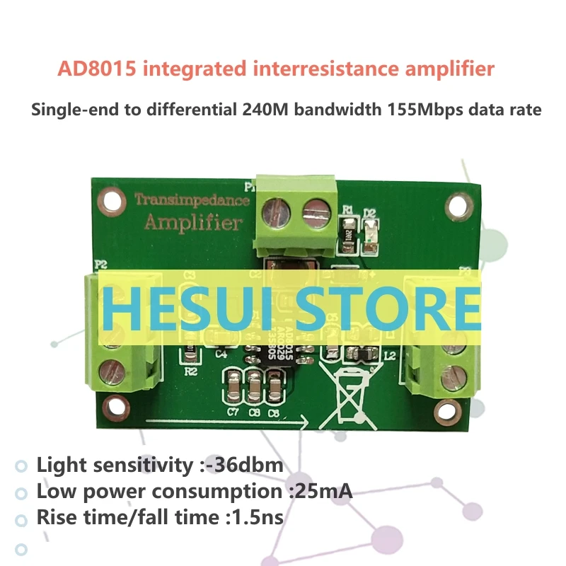 AD8015 Interresistive transresistive amplifier module single-ended to differential 240M bandwidth 155Mbps data rate