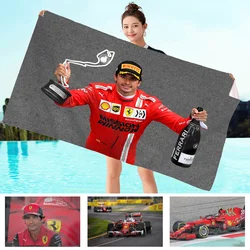 Carlos Sainz F1 Towel Bath towel pattern beach towel quick drying and absorbent Pure Cotton basically never fade