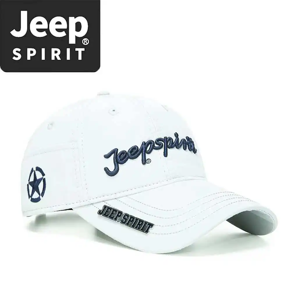[JEEP] SPIRIT Jeep Baseball Cap for Men 2026 New Letter Brand Embroidery UV Protection Sunshade Dad Hat