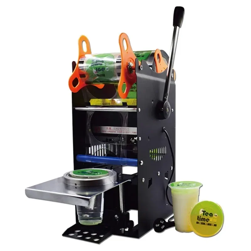 

WY802F Boba Tea Cup Sealing Machine Plastic Paper Cup Sealer Commercial Bubble Tea Machine 90/95mm 300~500 Cups/Hour