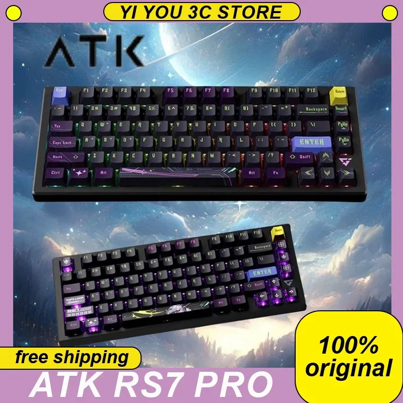 

ATK RS7 Pro Magnetic Switch Mechanical Keyboard Wired Esports Keyboards Aluminium Alloy Hall Effect Quick Trigger 8K PC Gamer ﻿