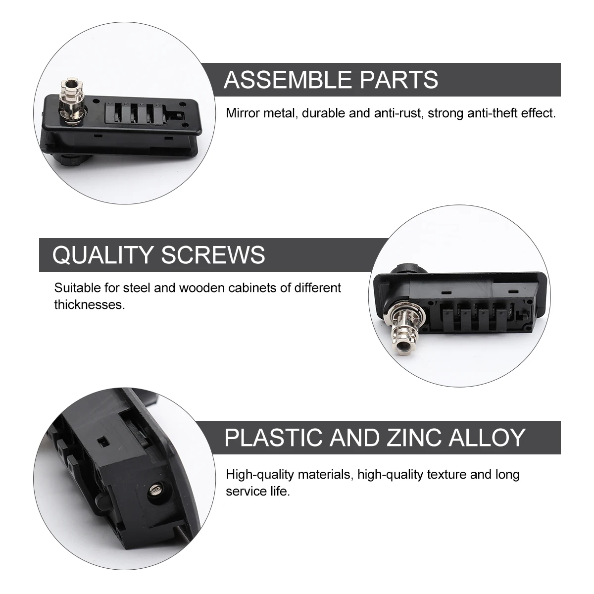 

4 Password for Cabinet Drawer Box Mailbox Combination Padlock Mechanical Security Lock Office Home Use Hardware