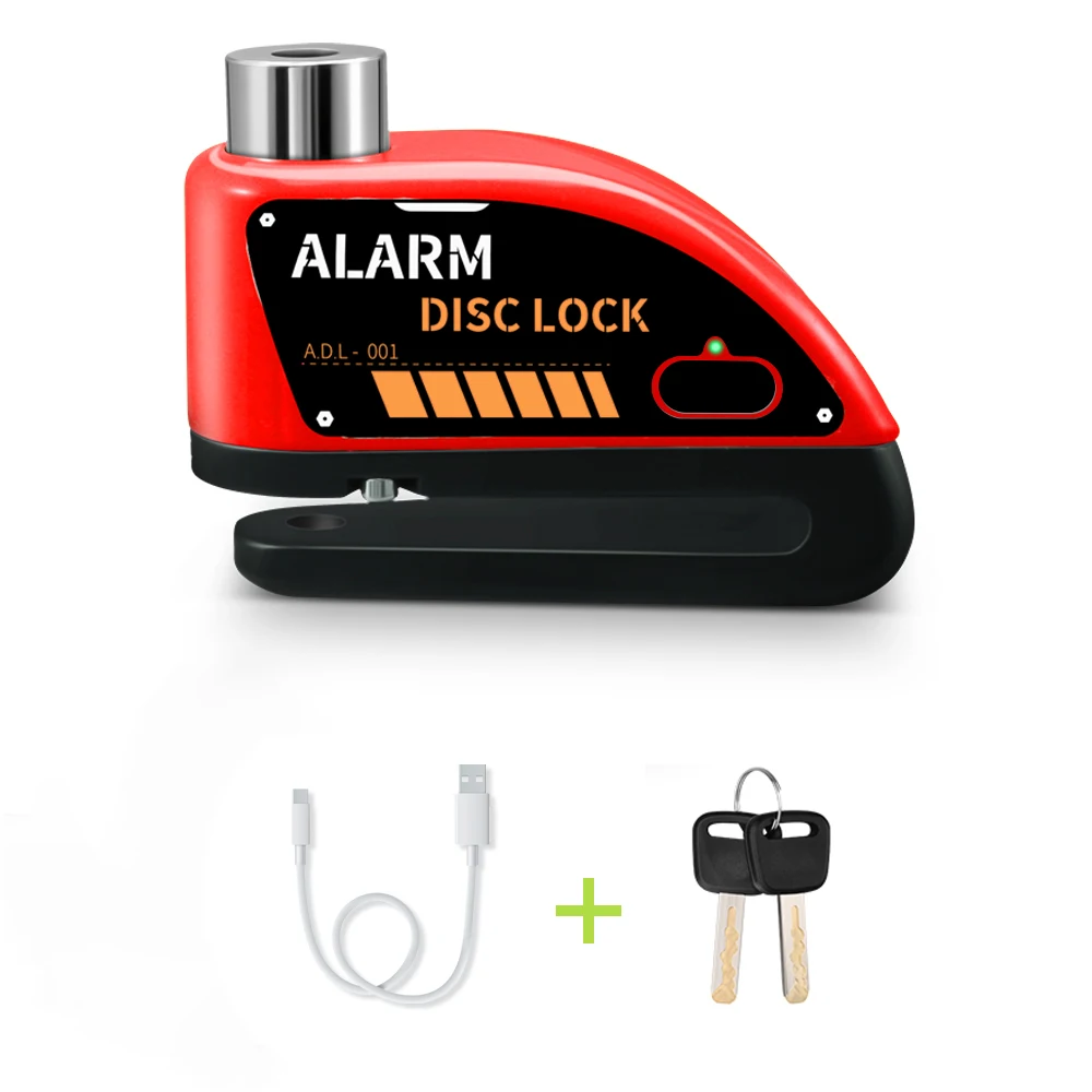 Extractme Motorcycle Alarm Schijfrem Slot Beveiliging Moto Wiel Schijf Hangslot Waterdicht 110dB Luid Anti Diefstal Alarma Motocicleta - afbeelding 1