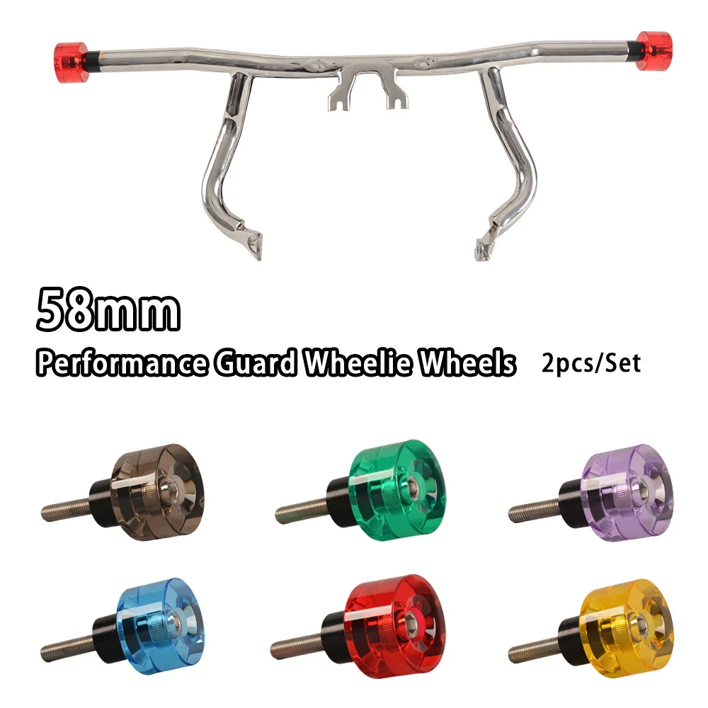 

Colors 58mm Performance Guard Wheelie Wheels Crash Bar End Cap For Crash Bar Guard Engine Protect Bars