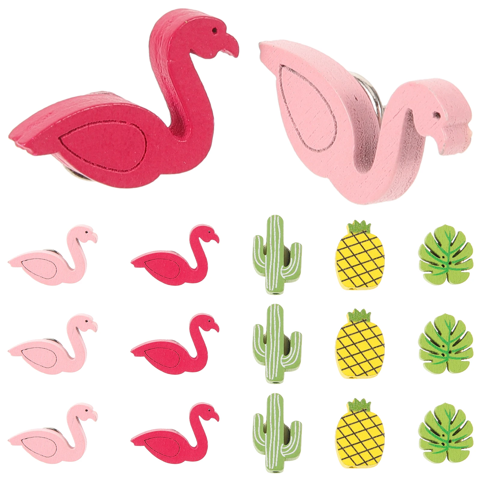 

20pcs Kawaii Decorative Thumbtack Drawing Pins Office Pushpins Wooden Cactus Shaped Thumb Tacks Push Pins Metallic Pines