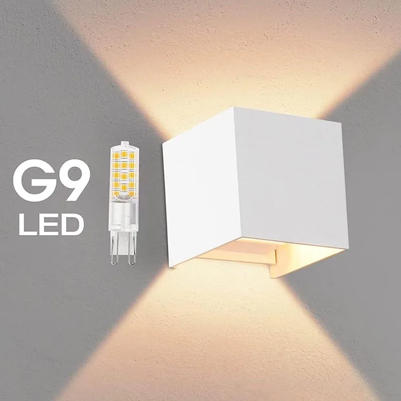 الحديثة وحدة إضاءة LED جداريّة مصباح مقاوم للماء IP65 الألومنيوم وحدة إضاءة LED جداريّة ضوء في الهواء الطلق داخلي G9 استبدال لمبة لغرفة المعيشة غرفة نوم المدخل #1