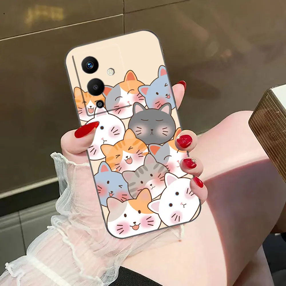 

Cartoon Funny Cat Pattern Custom Phone Case For Infinix NOTE 10 11 11S 12 GT 20 30 40 50 TECNO POVA NEO 2 4 5 6 Pro TPU Case
