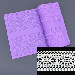 Silicone Mat To Create Sugar Lace Fondant Cake Decorating Tools Baking Mat Embossing Gum Paste Mold CT-406