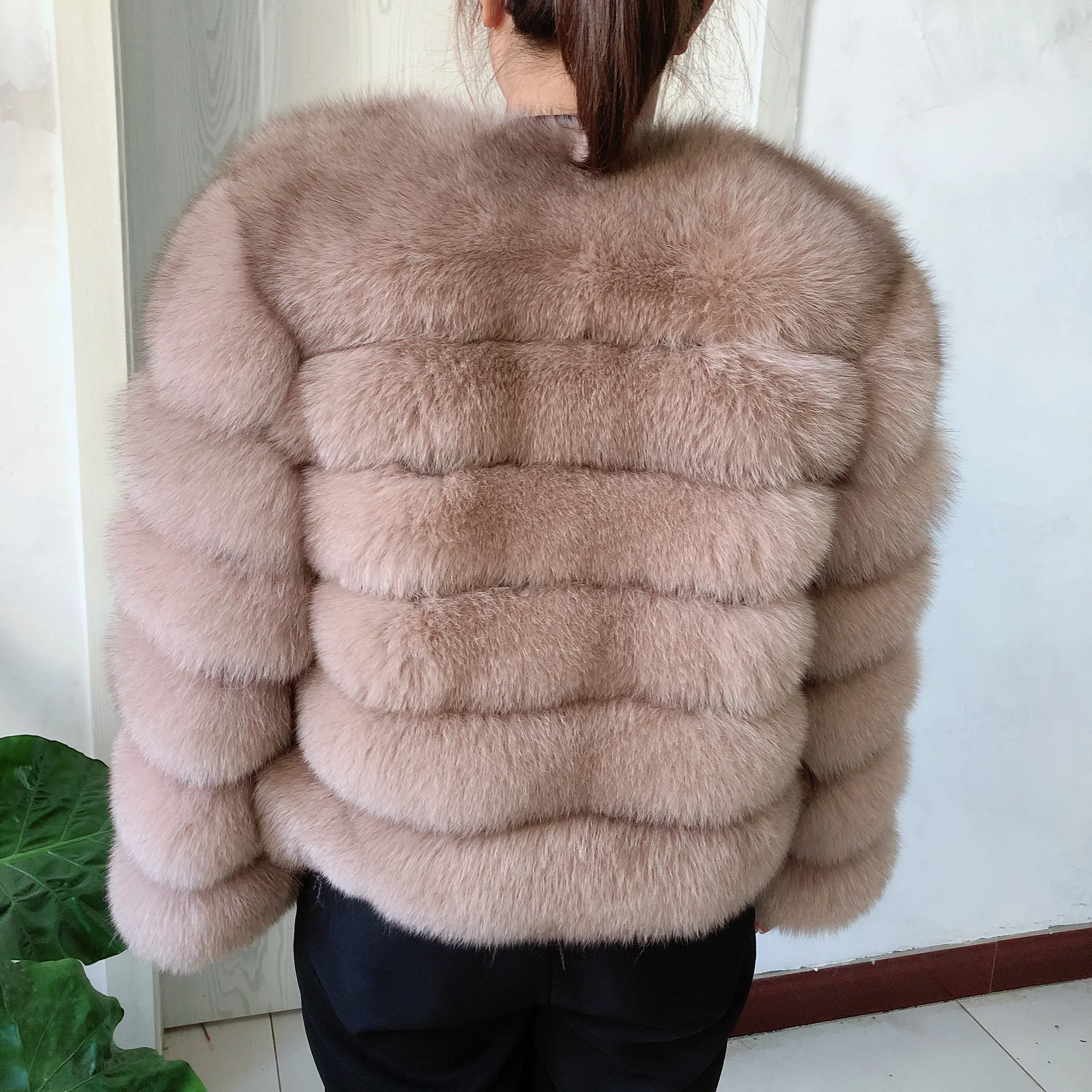 Casacos de inverno das mulheres real casaco de pele de raposa mangas compridas casacos de pele para as mulheres natural pele de raposa real raccoon jacket luxo frete grátis