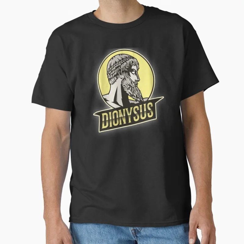 

Golden Dionysus Ancient Greek God Funny Philosophy Team gift T-shirt for men large size Tops S-6XL
