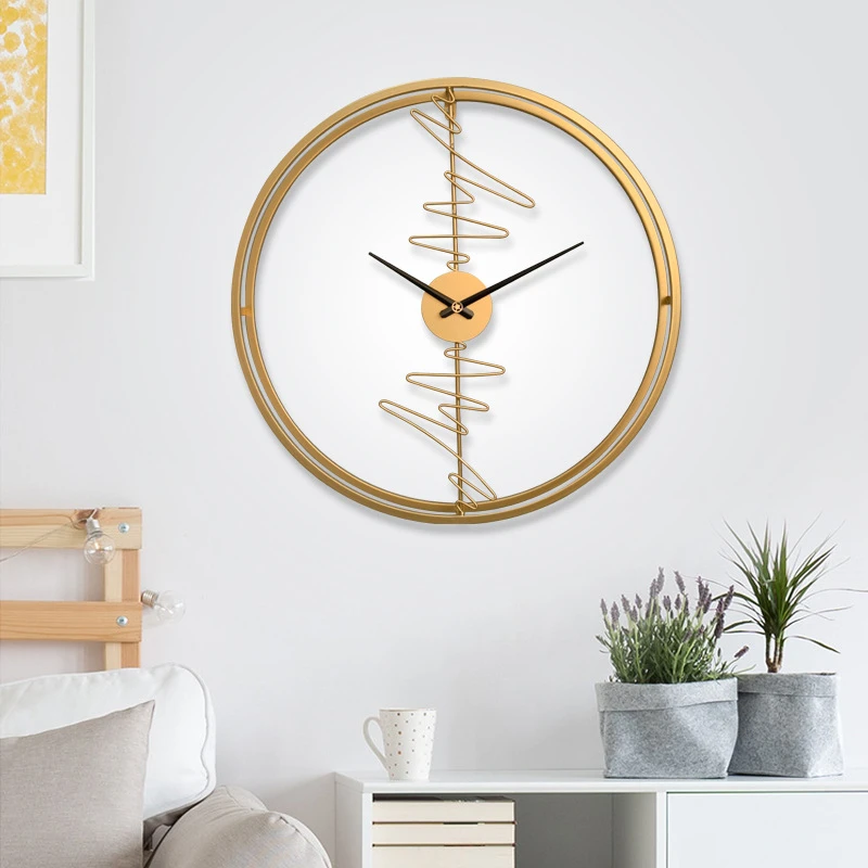 

Nordic Large Wall Clock Modern Living Room Dining Room Bedroom Home Wall Decor Art Watch Creative Design Metal Silent Clock 60cm