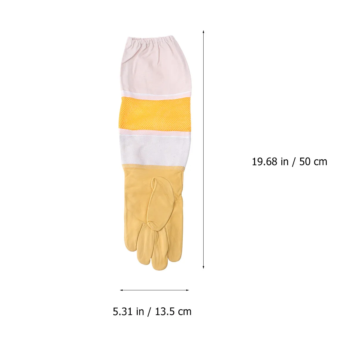 Professional Beekeeping Gloves with Full-Length Protective Sleeves Elastic Cuffs for Maximum Protection Unisex Golden L